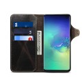 Denior Skórzane Etui Pokrowiec do Samsung Galaxy S10 czarne