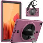 Pancerne Etui z Osłoną Ekranu do Samsung Galaxy Tab A7 10.4 bordowe