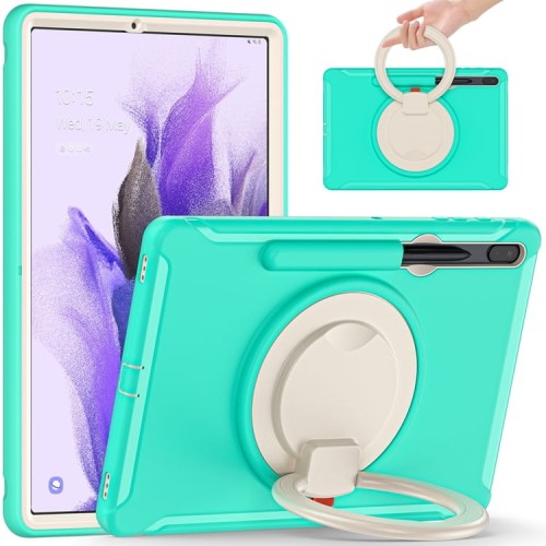 Pancerne Etui z Uchwytem do Samsung Galaxy Tab S8+ / Tab S7+ / Tab S7 FE 12.4 zielone miętowe