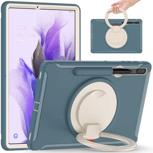 Pancerne Etui z Uchwytem do Samsung Galaxy Tab S8+ / Tab S7+ / Tab S7 FE 12.4 chabrowe