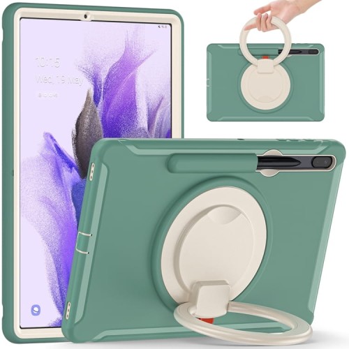 Pancerne Etui z Uchwytem do Samsung Galaxy Tab S8+ / Tab S7+ / Tab S7 FE 12.4 szmaragdowo-zielone