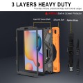 Shockproof Pancerne Etui z Paskiem do Samsung Galaxy Tab S6 Lite pomarańczowe