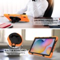 Shockproof Pancerne Etui z Paskiem do Samsung Galaxy Tab S6 Lite pomarańczowe
