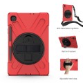 Shockproof Pancerne Etui z Paskiem do Samsung Galaxy Tab S6 Lite czerwone