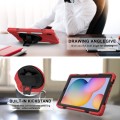 Shockproof Pancerne Etui z Paskiem do Samsung Galaxy Tab S6 Lite czerwone