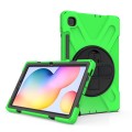 Shockproof Pancerne Etui z Uchwytem i Paskiem do Samsung Galaxy Tab S6 Lite zielone