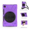 Shockproof Pancerne Etui z Uchwytem i Paskiem do Samsung Galaxy Tab S6 Lite fioletowe