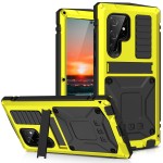 R-JUST Pancerne Etui Antywstrząsowe do Samsung Galaxy S22 Ultra 5G żółte