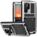 R-JUST Pancerne Etui Antywstrząsowe do Samsung Galaxy S22 Ultra 5G srebrne