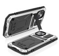 R-JUST Pancerne Etui Antywstrząsowe do iPhone 14 srebrne