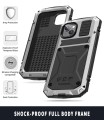 R-JUST Pancerne Etui Antywstrząsowe do iPhone 14 srebrne