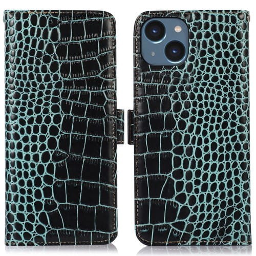 Skórzane Etui Pokrowiec FRID do iPhone 14 zielony