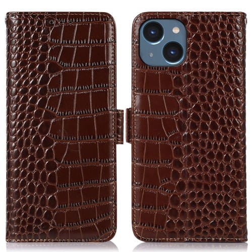 Skórzane Etui Pokrowiec FRID do iPhone 14 brązowy