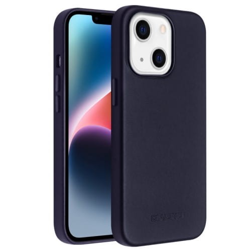 QIALINO MagSafe Skórzane Etui Obudowa Plecki do iPhone 14 granatowe