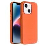 QIALINO MagSafe Skórzane Etui Obudowa Plecki do iPhone 14 pomarańczowe