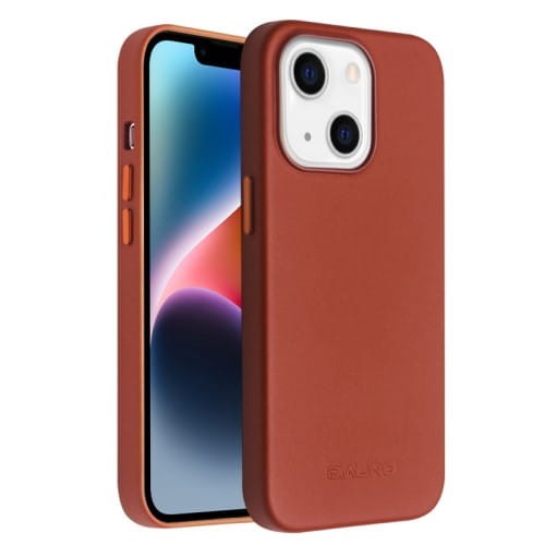 QIALINO MagSafe Skórzane Etui Obudowa Plecki do iPhone 14 Plus brązowe