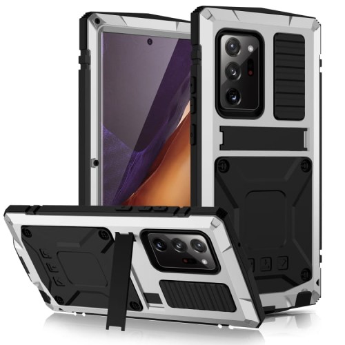 R-JUST Pancerne Etui Antywstrząsowe do Samsung Galaxy Note 20 Ultra srebrne