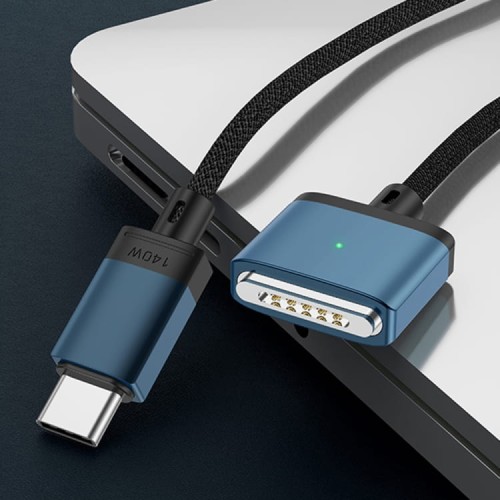 Niebieski Magnetyczny Kabel Magsafe 3 Typ-C 140W 2m