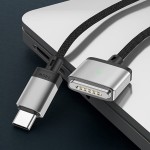 Srebrny Magnetyczny Kabel Magsafe 3 Typ-C 140W 2m 