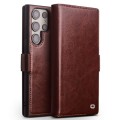 QIALINO Eleganckie Skórzane Etui do Samsung Galaxy S23 Ultra 5G brązowe