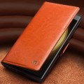 QIALINO Eleganckie Skórzane Etui do Samsung Galaxy S23 Ultra 5G brązowe