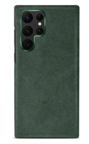 Eleganckie Skórzane Etui Plecki do Samsung Galaxy S23 Ultra 5G zielone