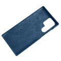 Eleganckie Skórzane Etui Plecki do Samsung Galaxy S23 Ultra 5G niebieskie