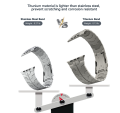 LULULOOK Lekka Bransoleta Tytanowa do Apple Watch Ultra 49mm