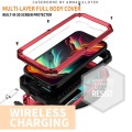 R-JUST Pancerne Etui Antywstrząsowe do iPhone 15 Pro Max czerwone