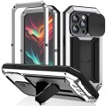 R-JUST Pancerne Etui Antywstrząsowe do iPhone 15 Pro srebrne