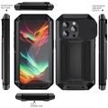 R-JUST Pancerne Etui Antywstrząsowe do iPhone 15 Pro czarne