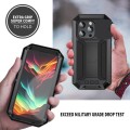 R-JUST Pancerne Etui Antywstrząsowe do iPhone 15 Pro czarne