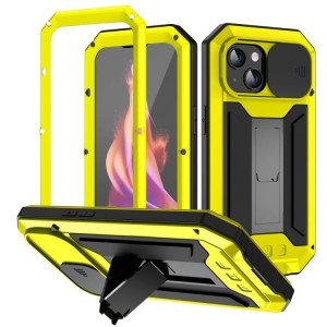 R-JUST Pancerne Etui Antywstrząsowe do iPhone 15 Plus żółte