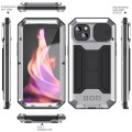 R-JUST Pancerne Etui Antywstrząsowe do iPhone 15 Plus srebrne