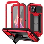 R-JUST Pancerne Etui Antywstrząsowe do iPhone 15 Plus czerwone