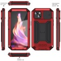 R-JUST Pancerne Etui Antywstrząsowe do iPhone 15 Plus czerwone