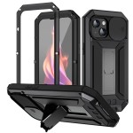 R-JUST Pancerne Etui Antywstrząsowe do iPhone 15 Plus czarne
