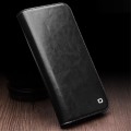QIALINO Eleganckie Skórzane Etui do iPhone 15 czarne