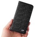 Fierre Shann Eleganckie Skórzane Etui do iPhone 15 Plus czarne