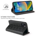 Fierre Shann Eleganckie Skórzane Etui do iPhone 15 Plus czarne