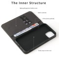 Fierre Shann Eleganckie Skórzane Etui do iPhone 15 Plus czarne