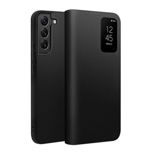 QIALINO Eleganckie Skórzane Etui do Samsung Galaxy S22 5G czarne