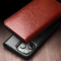 QIALINO Eleganckie Skórzane Etui do iPhone 15 Pro czarne
