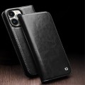 QIALINO Eleganckie Skórzane Etui do iPhone 15 Pro czarne