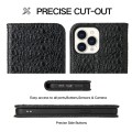 Fierre Shann Eleganckie Skórzane Etui do iPhone 15 Pro czarne