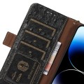 Skórzane Etui Pokrowiec z RFID do iPhone 14 Pro czarne
