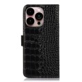 Skórzane Etui Pokrowiec do iPhone 14 Pro Max czarne