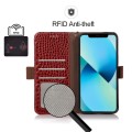 Skórzane Etui Pokrowiec do iPhone 14 Pro Max czerwone