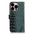 Skórzane Etui Pokrowiec do iPhone 14 Pro Max zielone