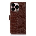 Skórzane Etui Pokrowiec do iPhone 14 Pro Max brązowe
